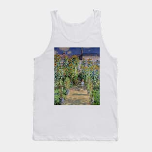 Monet's Garden at Vetheuil by Claude Monet Tank Top